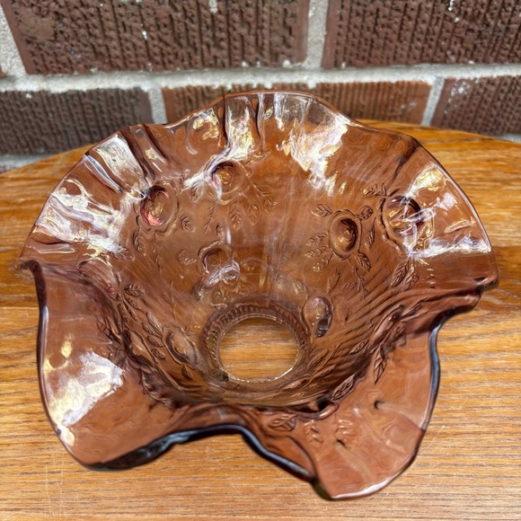 Fenton Dusty Rose Cabbage Fairy Light Glass Lamp Shade Only Pink Replacement - Picture 3 of 5